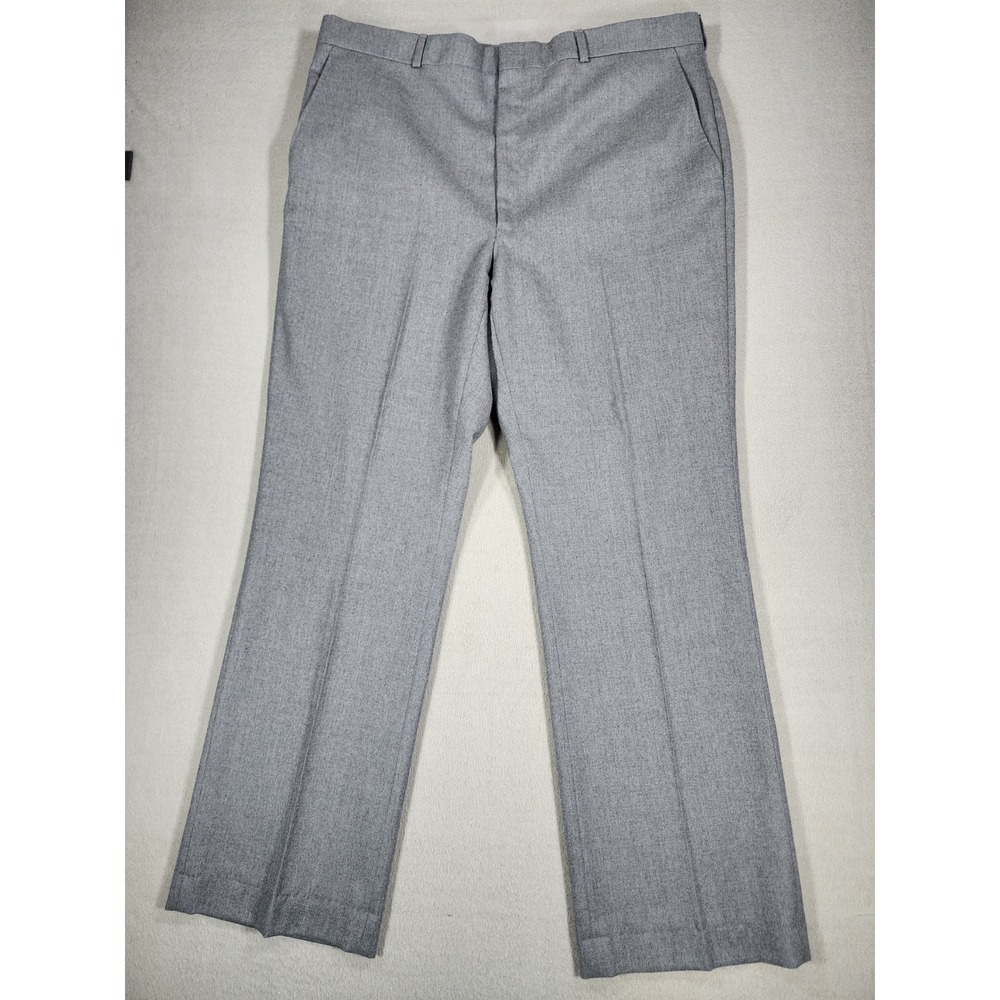 Vintage LL Bean 100% Wool Mens 40L Dress Suit Pant Grey Made in USA Heritage